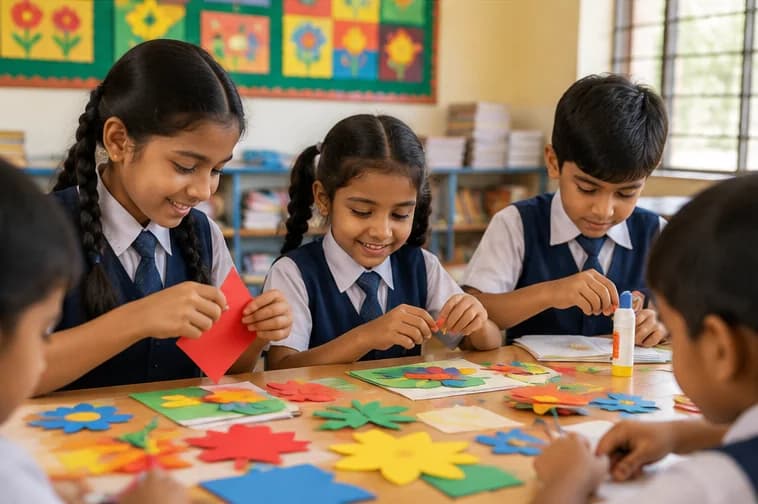 Illustrative school arts-and-crafts activity